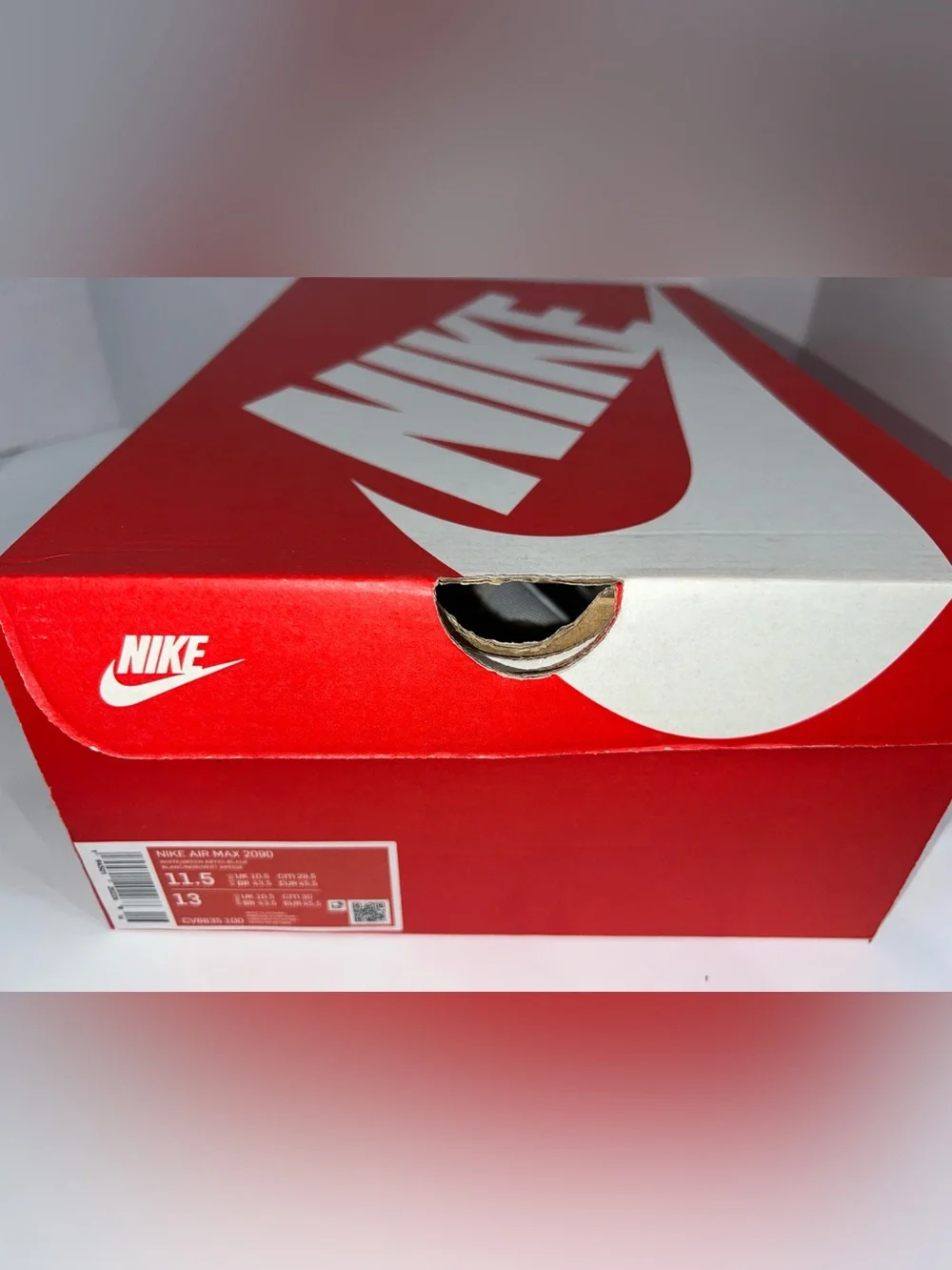 Nike Men's White and Blue Low-Top Athletic Sneakers - Nike AirMax 2090